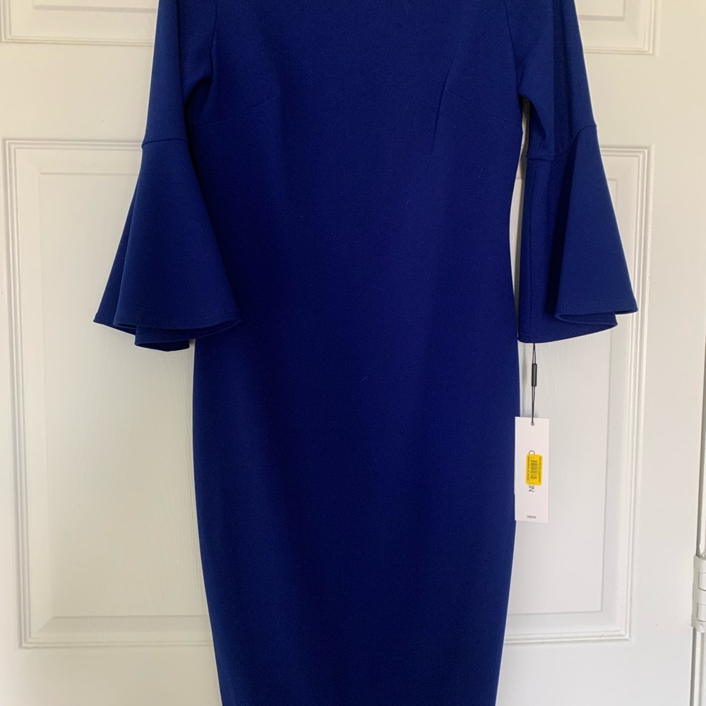 Calvin Klein Royal Blue Long Sleeve Dress